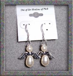 Guardian Angel  Birthstone Earrings - Pearl  (click to enlarge)
