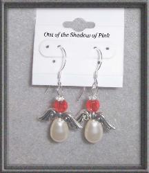 Guardian Angel Birthstone Earrings - Light Siam  (click to enlarge)